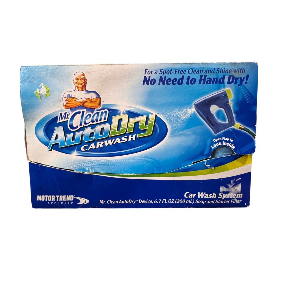 Mr Clean AutoDry Carwash System Starter Kit PUR Filter Soap‎ Motor Trend 2003